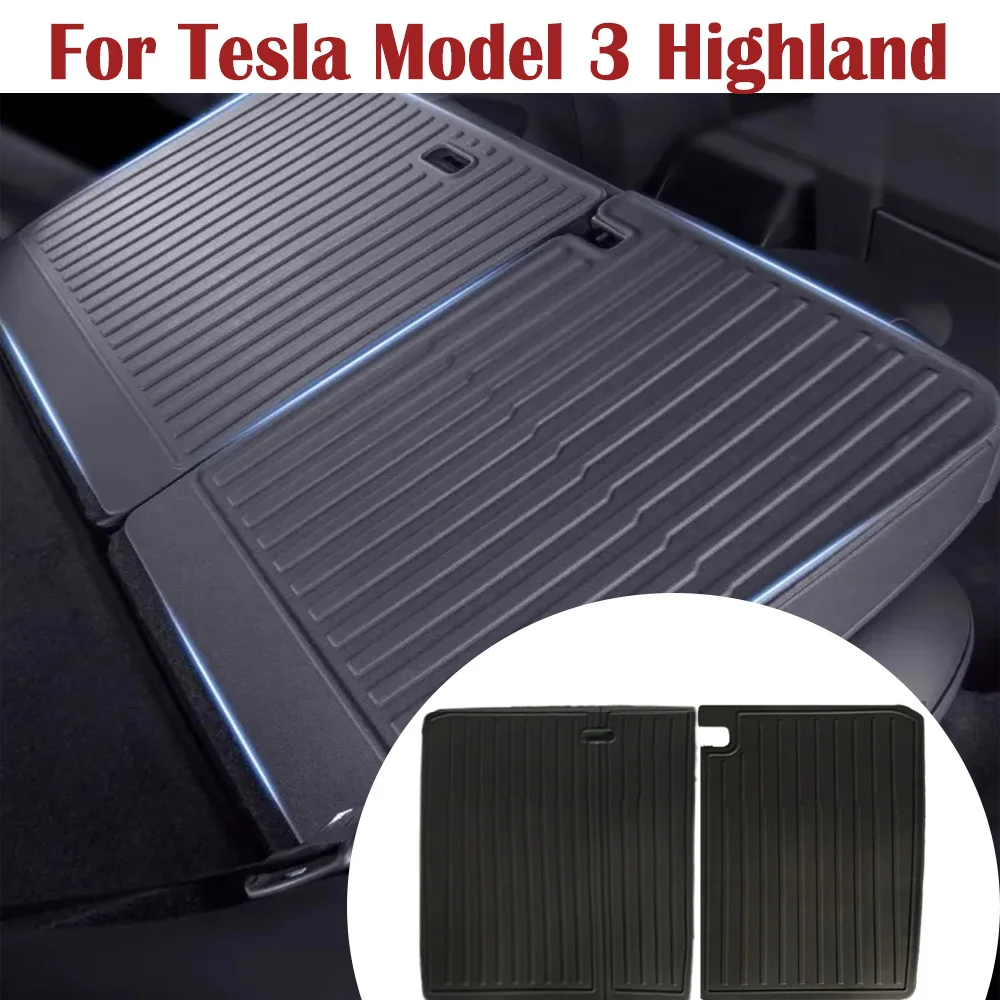 

For Tesla Model 3 Highland 2024 Second Rear Seat Backrest Protector,All Weather TPE Wear Resistant Protector Accessories