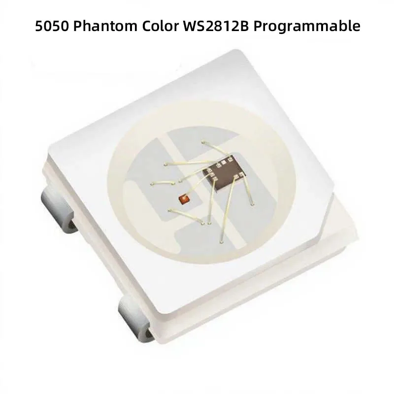 100PCS WS2812B - Built-in IC - 5050 - 4-Pin RGB LED Full-Color IC Chip Surface Mount Programmable Color-Changing LED Bead