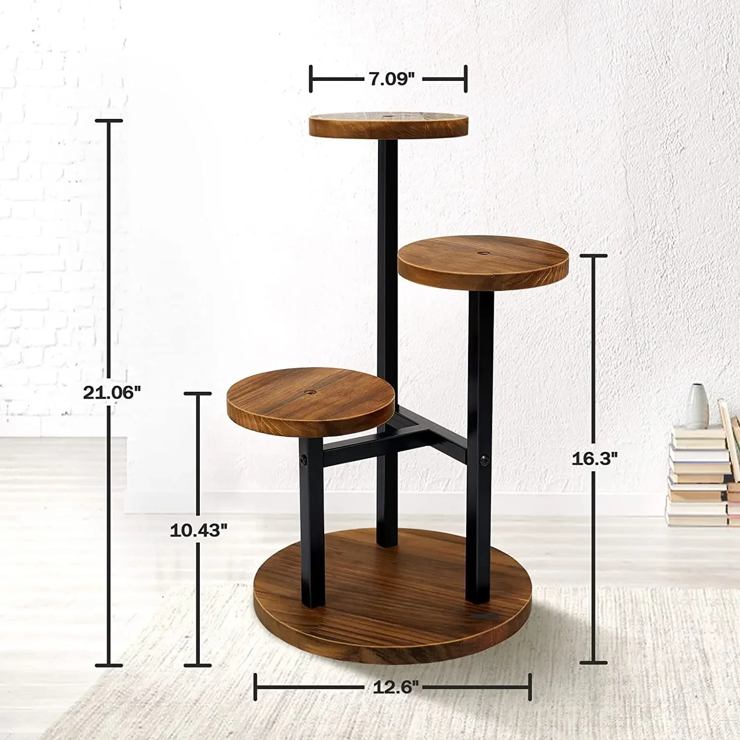 2026 Tall 3-Tier Metal Plant Stand Indoor and Outdoor Home & Garden Plant Rack