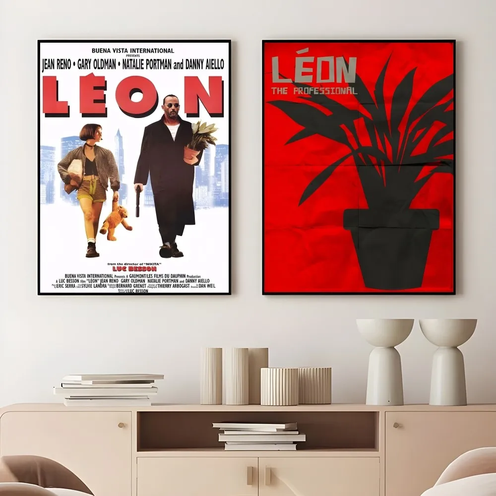 L-Leon P-Poster Classic Film Poster Sticky Wall Art Printing Waterproof Home Living Bed Room Bar Aesthetic Decor