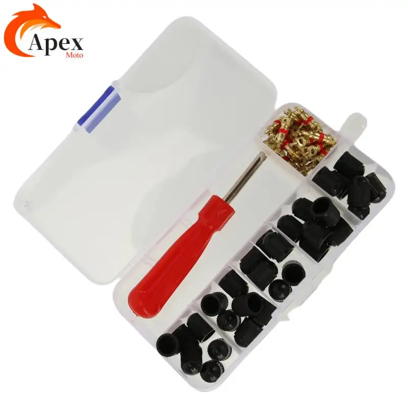 1SetCar Bicycle Slotted Handle Tire Valve Stem Core Remover Screwdriver Tire Repair Install Tool Kit Auto Motorcycle Accessories