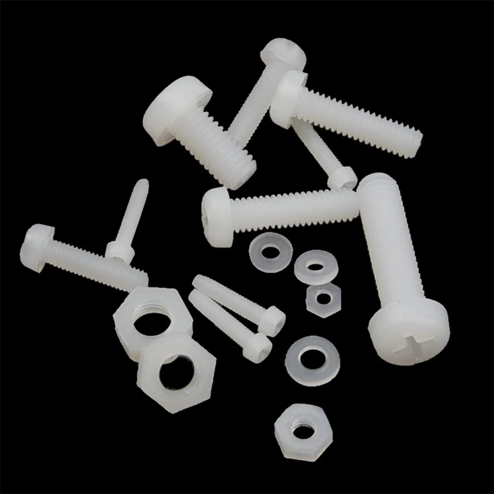 270Pcs Metric M2 M2.5 M3 M4 M5 Nylon Phillips Pan Head Screws Nut Washer Assortment Kit image 4