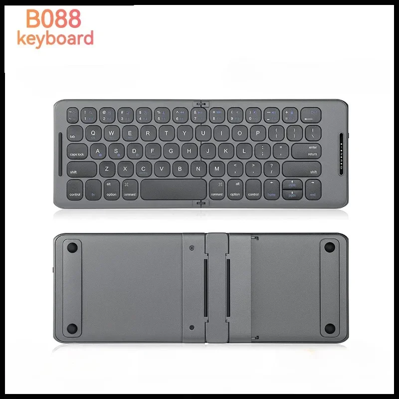 

B088 Portable Mini Wireless Keyboard Two Fold Seamless Stitching Bluetooth Keyboard for Windows Android IOS Tablet ipad Phone