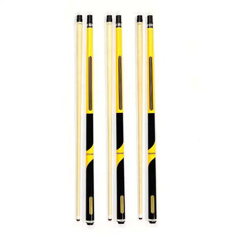 

High Quality Canadian Maple Wood 58inch 12.5-13 mm Tip Handmade 1/2-pc Bullet Shape Joint Billiard Pool Cue