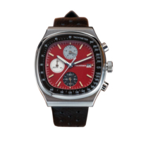 Proxima Men Chronograph Watch 39mm Pilot Quartz Sqaure Military Wristwatch Luxury 200M Waterproof Sapphire BGW-9 Luminous