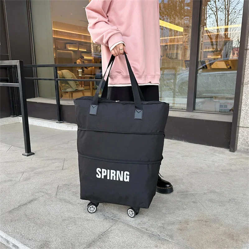 Folding Travel Bag Consignment Bag Men And Women Large-capacity Portable Universal Wheel Oversized Extended Luggage Shopping Bag