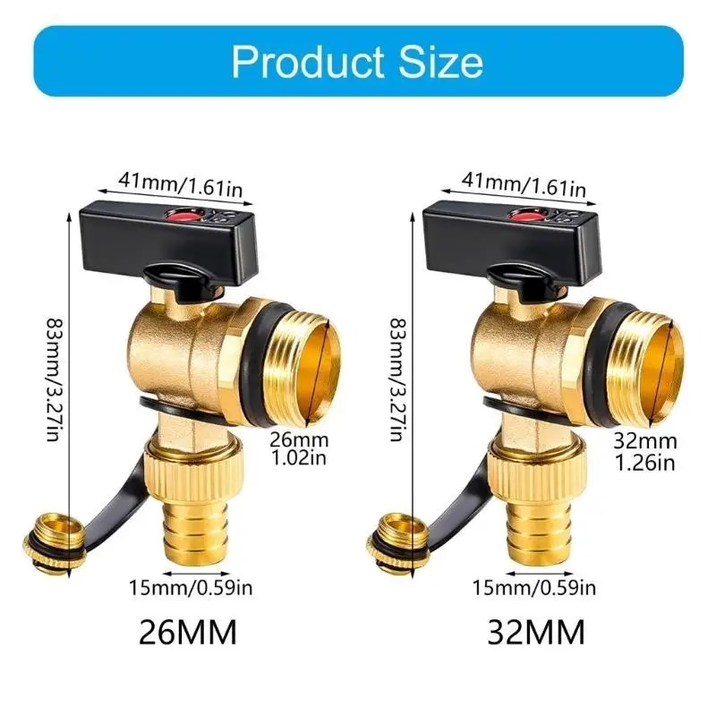 R9UF 구리 바닥 난방 분배기 밸브 난방 라디에이터 온수기 밸브 바닥 난방 배수 밸브 커넥터