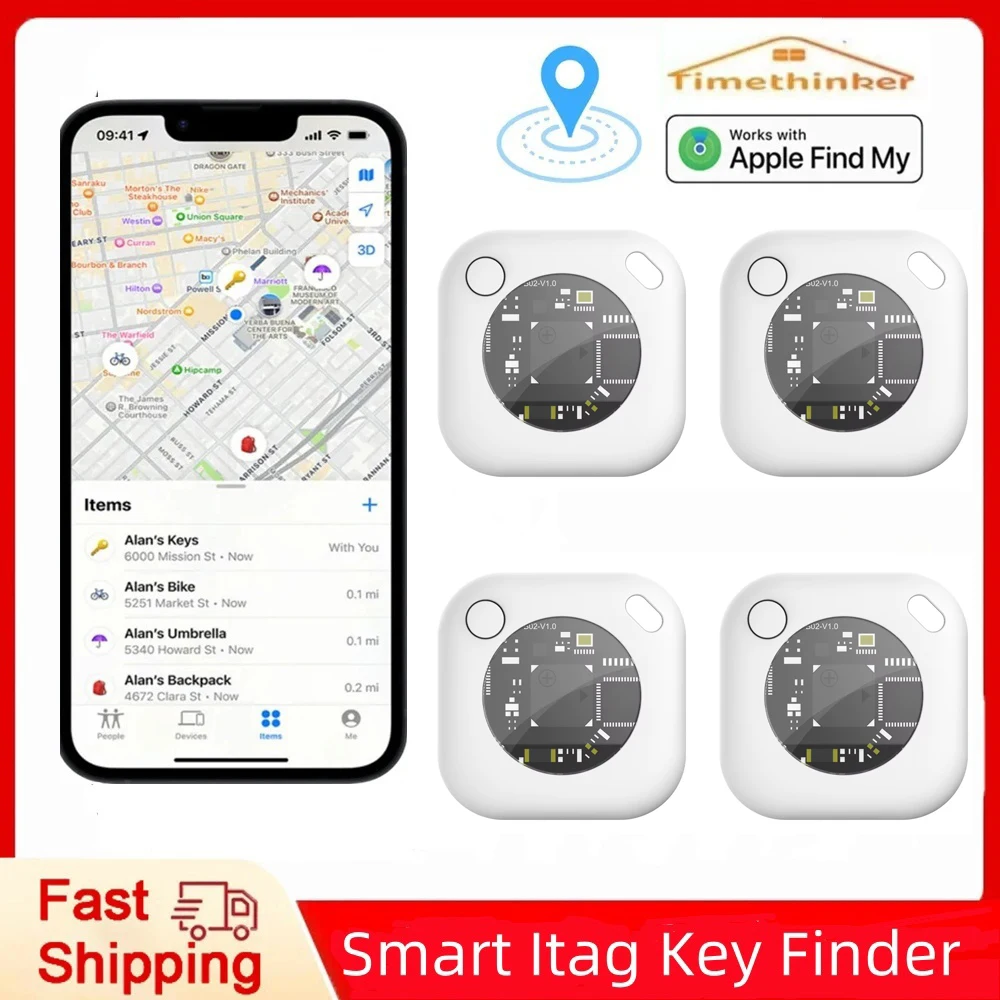 

Bluetooth GPS-трекер Airtag работает с Apple Find My APP Анти-потерянный локатор Детский багаж Pet Finder Умные воздушные метки для IOS