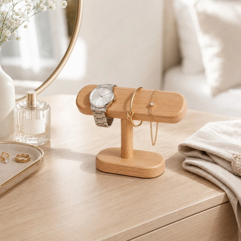 1 PC Wooden Watch Display Stan - Watches Jewelry Holder ulasan dan harga