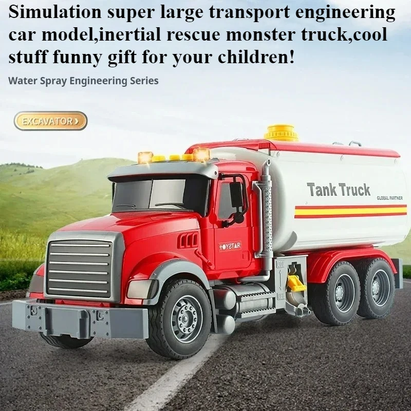 Cool Stuff Toy Car Funny Gift-Kawaii Large Transport Car Model,Cool Inertial Rescue Monster Truck,Toys for Kids 2 To 4 Years Old