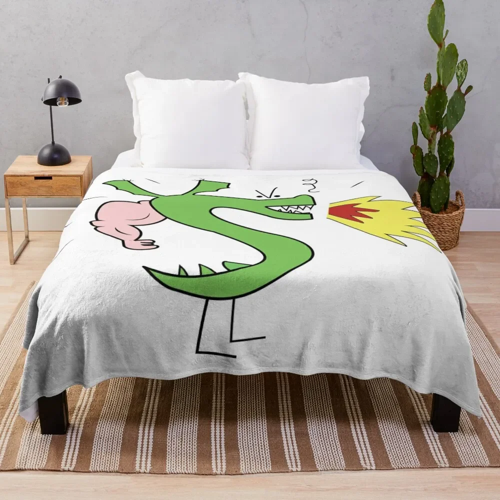 

Trogdor Cute Dragon Homestar Runner Throw Blanket Fuzzy Plush Throw Blanket for Sofa Chair