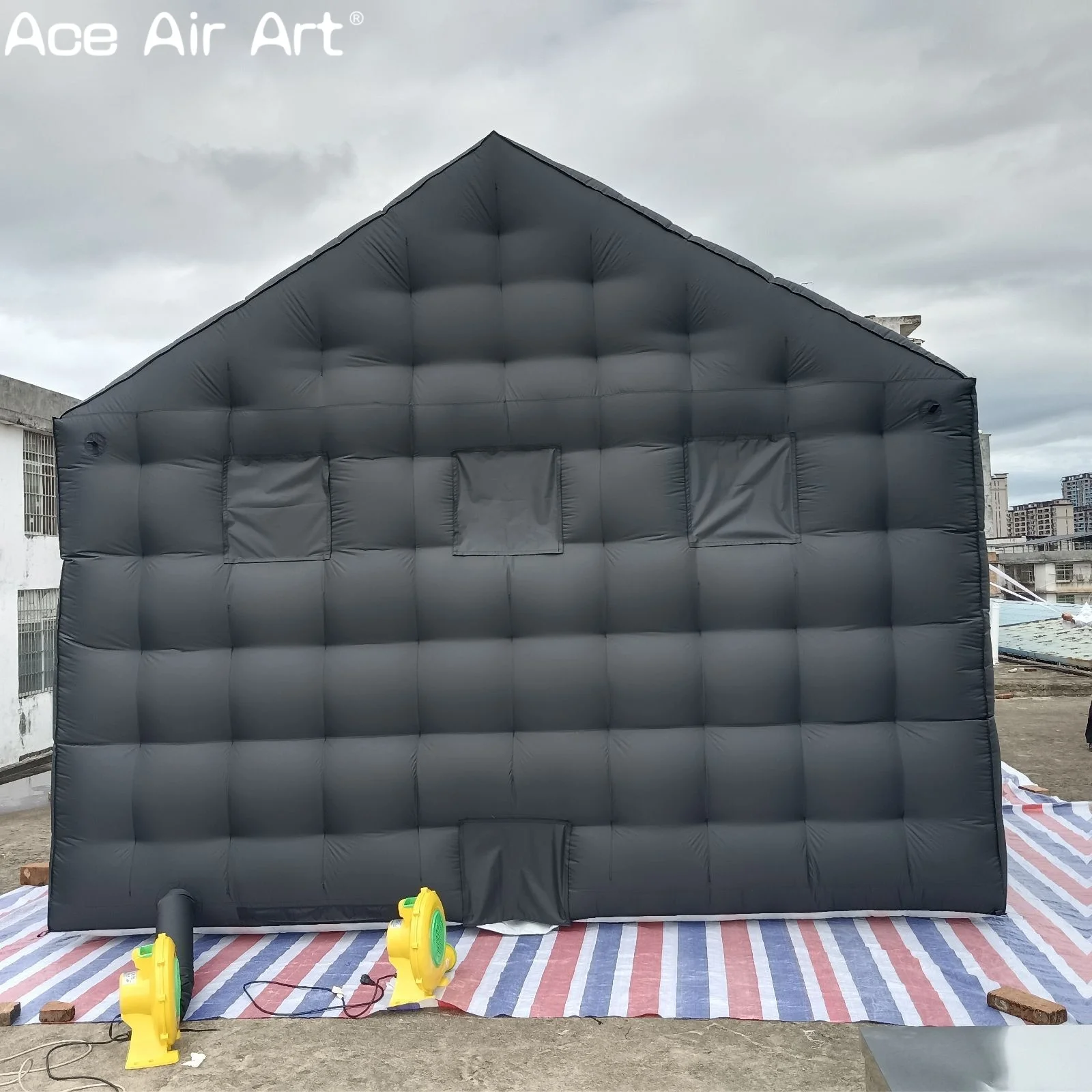 Barraca inflável da boate do diodo emissor de luz para eventos ao ar livre e festas barraca personalizada inflável com luzes para a decoração do festival