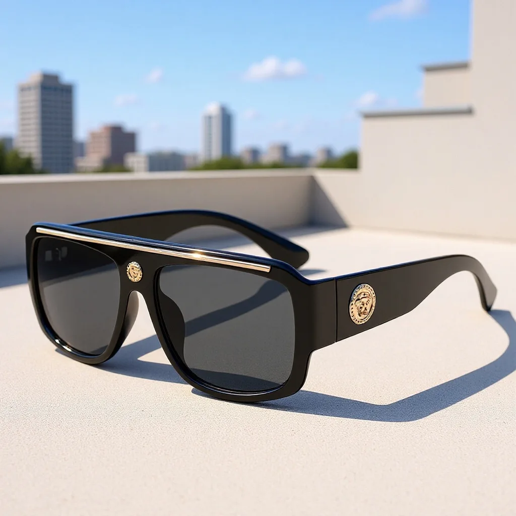 Modemarke Luxus Designer Sonnenbrillen für Männer und Frauen 2026 Übergroße Vintage Punk Sonnenbrillen für Sommer, Reisen und Outdoor-Aktivitäten