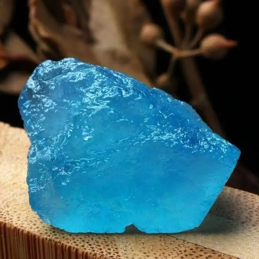 Natural Formed Blue Aquamarine, Primitive Stone, Blue Quartz Crystal Ore, Mineral, Reiki, Healing Aquamarine