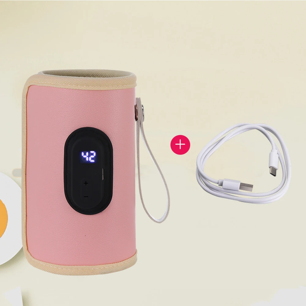 Babymelkverwarmer Babyvoedingsflessenverwarmer, draagbare USB-flessenwarmer voor in de auto, buitenreisaccessoires Buiten draagbaar