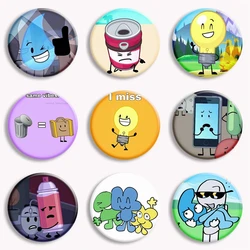 Inanimate Insanity BFDI Memes Button Pin Suitcase Lightbulb All Character Anime Brooch Badge Bag Decor Fans Kids Child Gifts