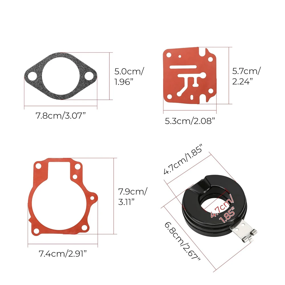 392061 396701 398729 for Johnson Evinrude 18HP 20HP 25 28 30 35 40 50 55 60 65 70 75 HP Carburetor Carb Rebuild Kit with Float