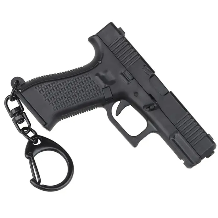 Mini Gun sleutelhanger zonder kogels Game Pistol Revolver Militaire tactische Clava Bullet