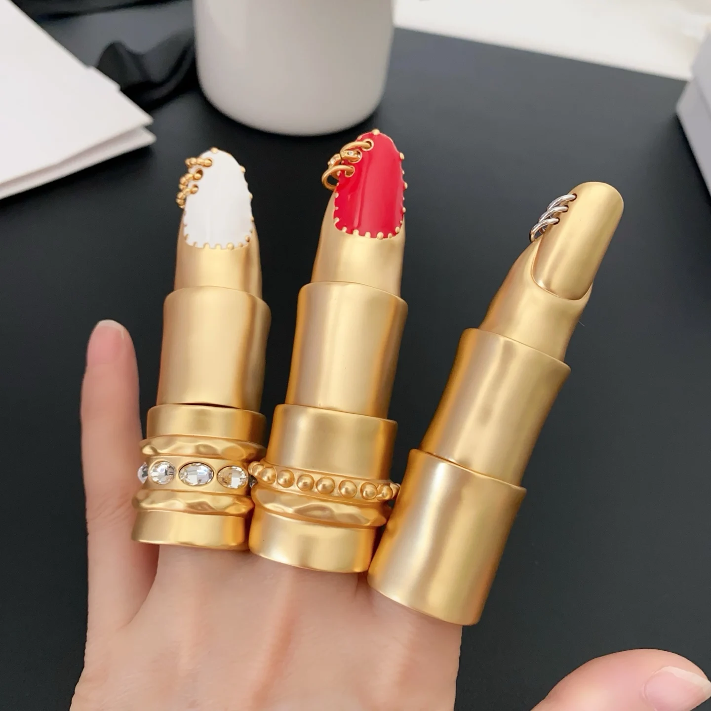 2026 Fashion Designer Brand Brass Gold Plated Open Finger Ring Woman Luxury Jewelry Trend