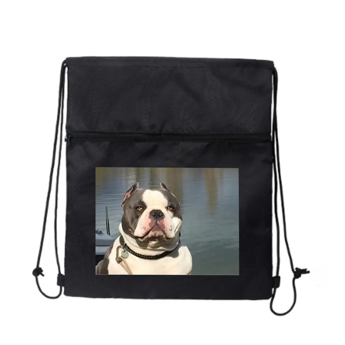 

Супер стильный рюкзак на шнурке с портретом собаки для мужчин и женщин, легкий повседневный рюкзак для повседневного ношения