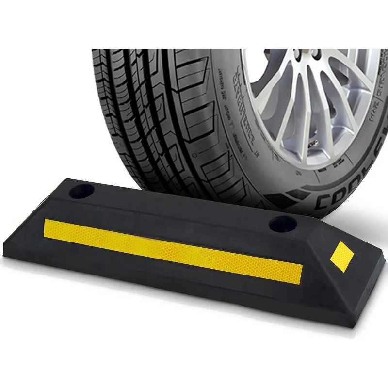 car-garage-parking-stopper-durable-rubber-wheel-chock-with-yellow-reflective-strips-wear-resistant-tire-guide-universal-fit