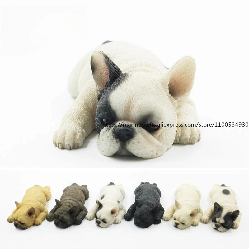 

Очаровательный спящий французский бульдог, реалистичная поза для сна, декор автомобиля, милое украшение на приборную панель Frenchie, идеальный подарок для любителей собак