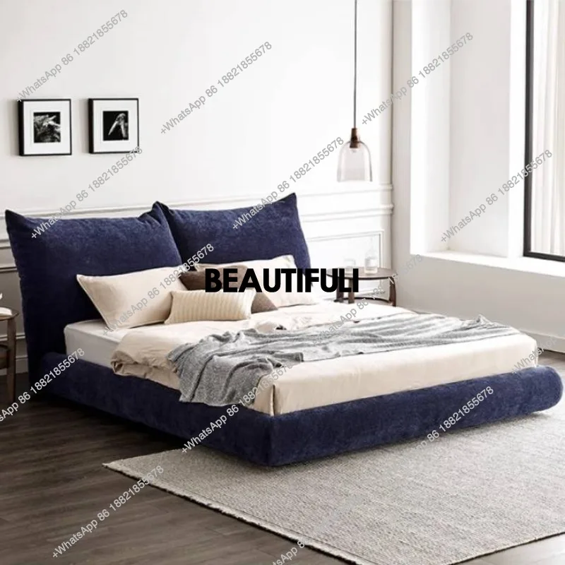 Minimalist Double Bed Frame Decoration Japanese Wooden Double Bed Frame Pliable Modern Cama Matrimonial Furniture Home
