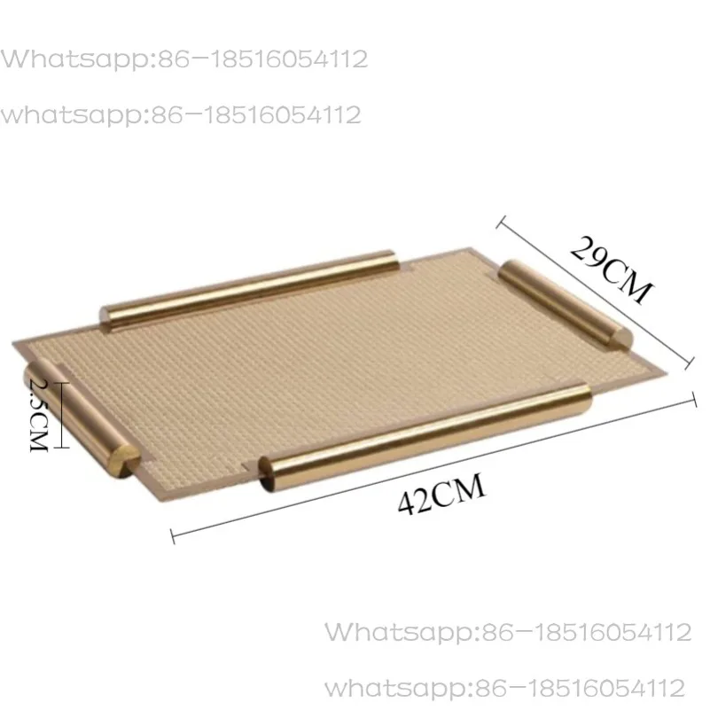 

Leather Storage Tray Metal Cutlery Cup Minimalist Tray Coffee Tea Dishes Creative Plate Living Room Organizer Decorative Trays