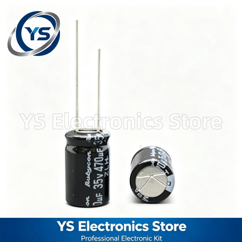 Rubycon ZLH Series 35V470UF 10x16mm 35ZLH470MEFC10X16 470UF35V 35V 470UF Electrolytic Capacitor Brand New Genuine Japan 20%