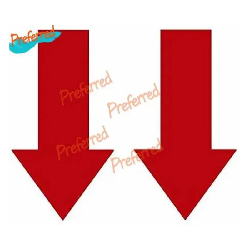 2x Tow Hook Arrow High Gloss Red Suitable for Rally, Viper 4 cm x 8 cm