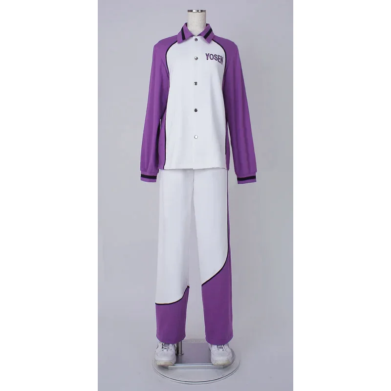 Kuroko Geen Basketbal (Basketbal Van Kurokos) Yousen Middelbare School Atsushi Murasakibara Jersey Cosplaykostuum Met Lange Mouwen