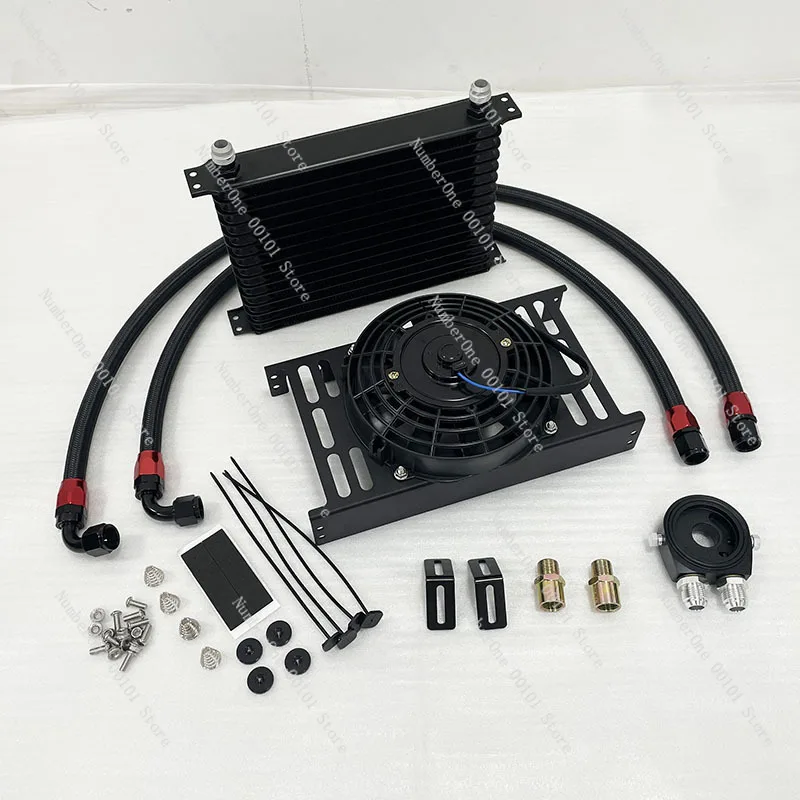 7-Inch electric fan 7-15 rows AN10 engine oil cooler oil filter mounting bracket