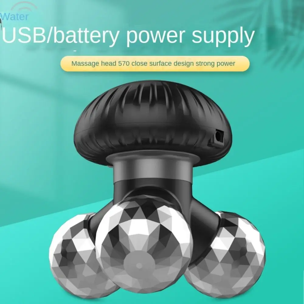 

Электрический массажер для домашнего использования, вибрационный мини-массажер с 3 насадками для разминания, инструмент для расслабления и ухода за телом