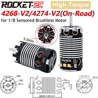 ROCKET-RC Sensored Brushless 4268 4274 High-Torque Motor for 1/8 ARRMA Traxxas Wltoys HSP RC On-Road Truck Electric Monster Car