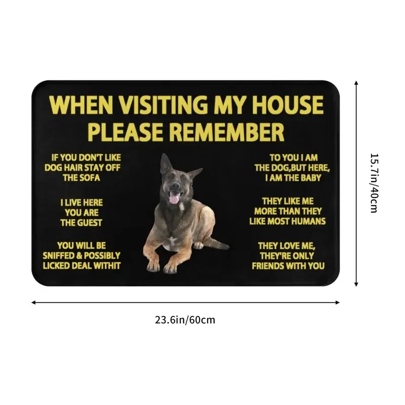 Belgian Shepherd Dog Malinois Front Floor Door Entrance Mats Outdoor Kitchen Bathroom Doormat Bedroom Carpet Rug