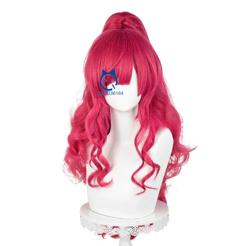 Pinkie Pie Hot Sale Cosplay 70cm with Ponytails Rose Red Heat Resistant Synthetic Wig Anime My Liittle Pony：Friendshiip Is Magic