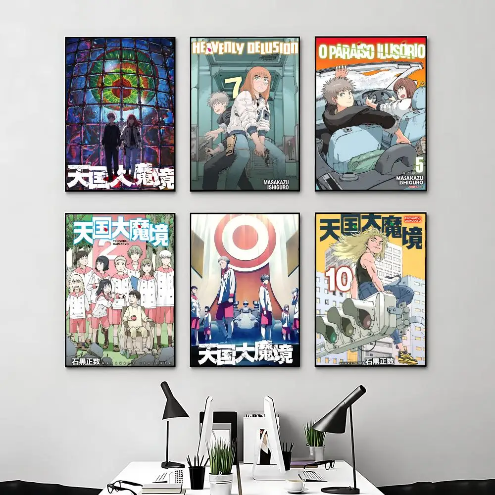 Anime HHeavenly Delusioned Poster Posters Anime Room Decor Decoration Movie Backpack Wall Interior Music Wall Art