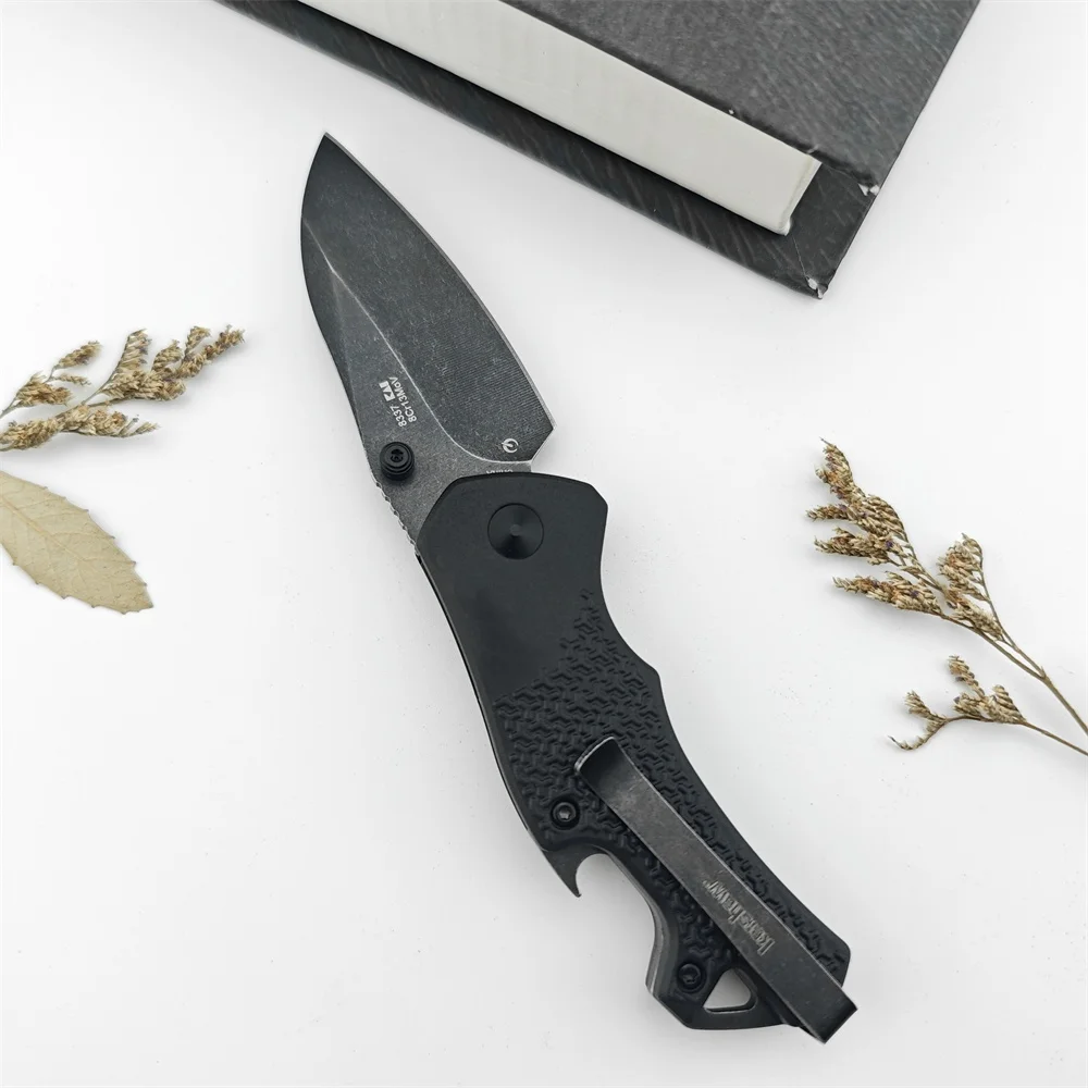 KS 8337 Folding Pocket Knife Small Knife 8Cr13Mov Blade Nylon Fiber Handle Outdoor EDC Survival Camping Hiking Hunting Tool