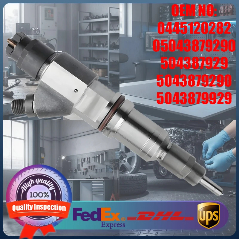 

New Common Rail Fuel Injector 0445120282 5043879290 5043879929 Suitable for Iveco Fiat Case IH Truck