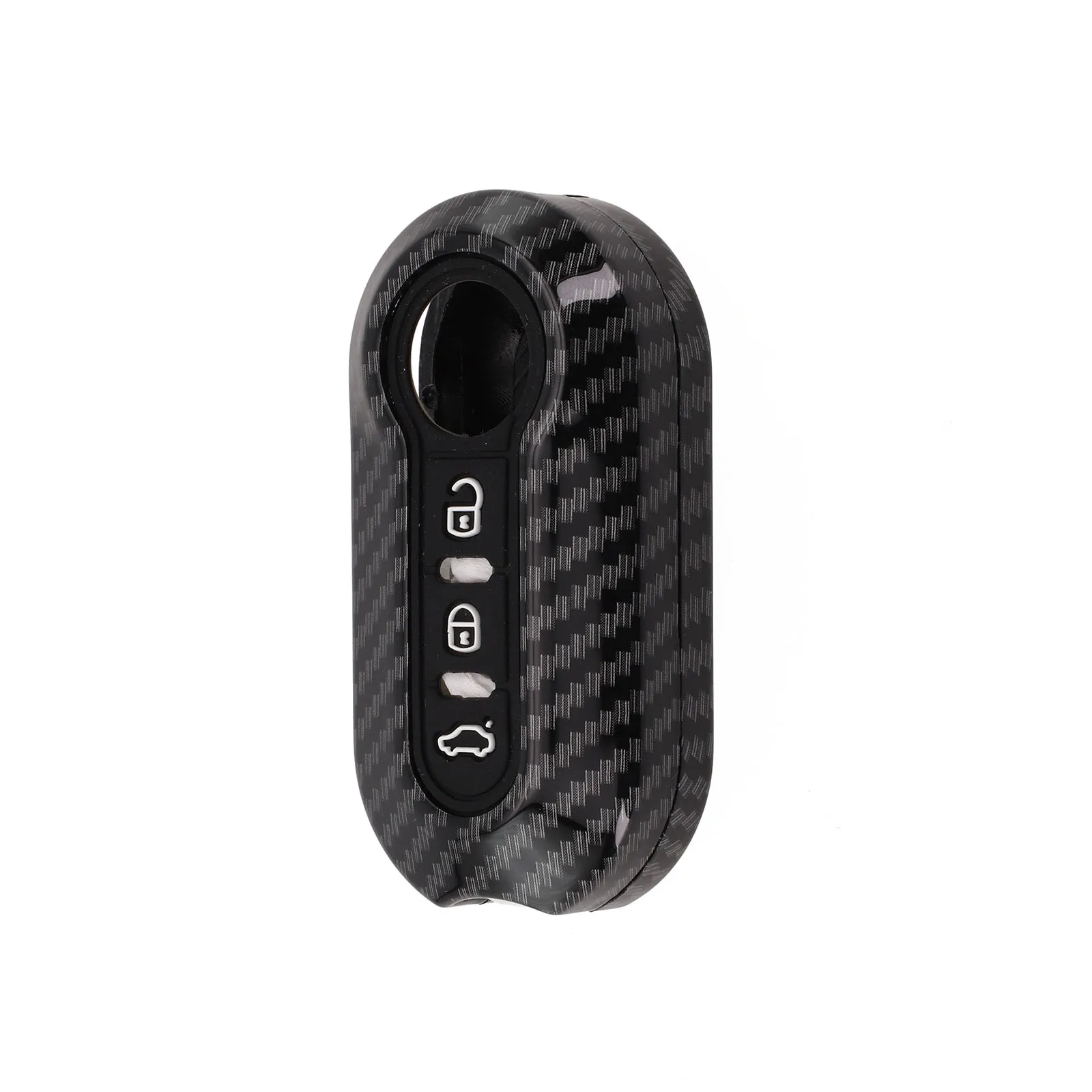 

Carbon BLACK For Fiat Key Cover Protection Against Scratches Snug Fit Soft Material Everyday Wear And Tear Key Protection