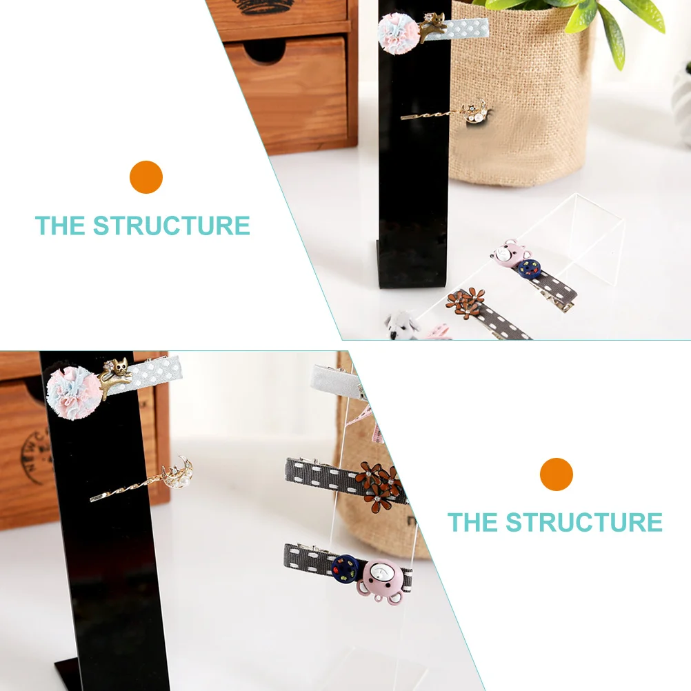4 Pcs Bracket Headwear Display Stand Hair Barrettes Acrylic Multi-layer Hairpins Organizer