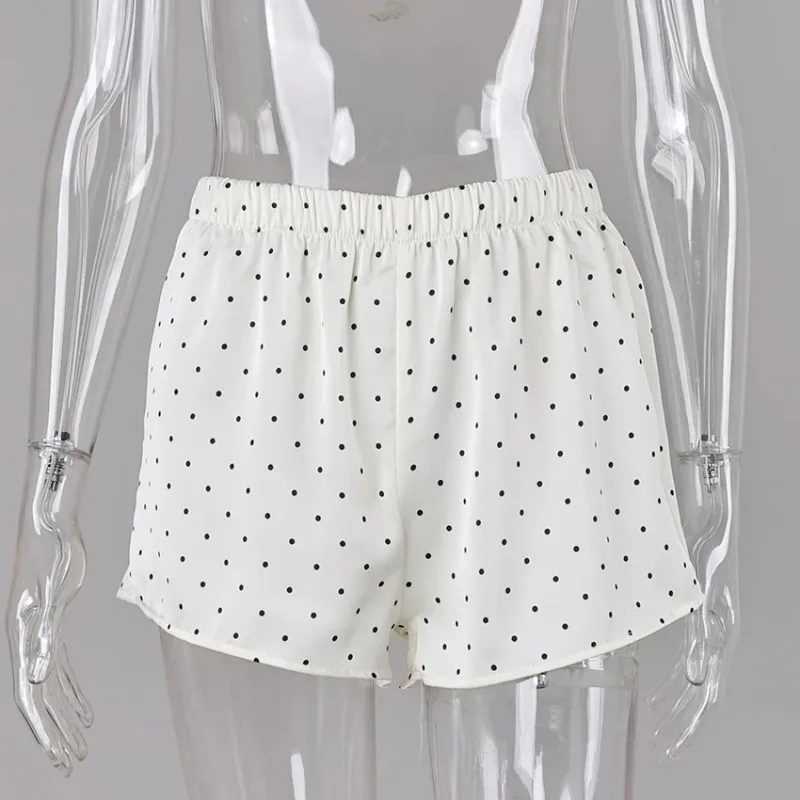 

Women Casual Loose Elastic Waist Shorts 2026 Spring and Summer Polka Dot Shorts