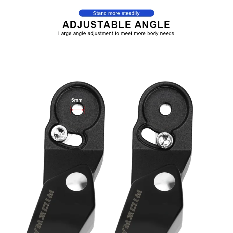 Cavalletto per bicicletta regolabile in lega di alluminio Mountain Bike parcheggio cavalletto laterale portapacchi posteriore poggiapiedi accessori