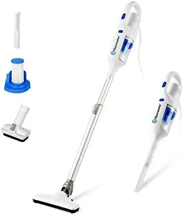 

Vacmaster 2-in-1 Corded Stick Vacuum – 14KPa Suction, HEPA Filter, Lightweight for Home & Car