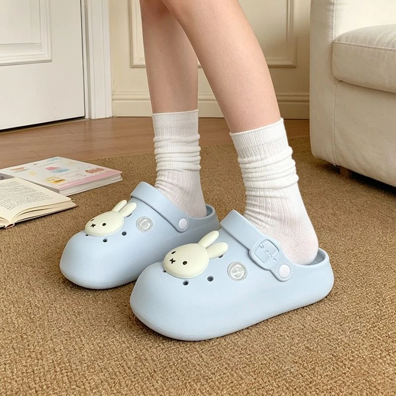 Kawaii Miffy Slippers Cute Cartoon EVA Slippers for Women Summer Cartoon Mickey Mouse Anti-Slip Beach Seaside Sandals view 5
