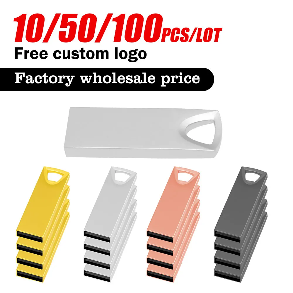 10/50/100 Buah Kecepatan Kapasitas Tinggi Disesuaikan Logo Gratis Stik Memori USB Flash Drive Kapasitas Nyata USB 2.0 32GB16G 8GB4GB Cle Usb