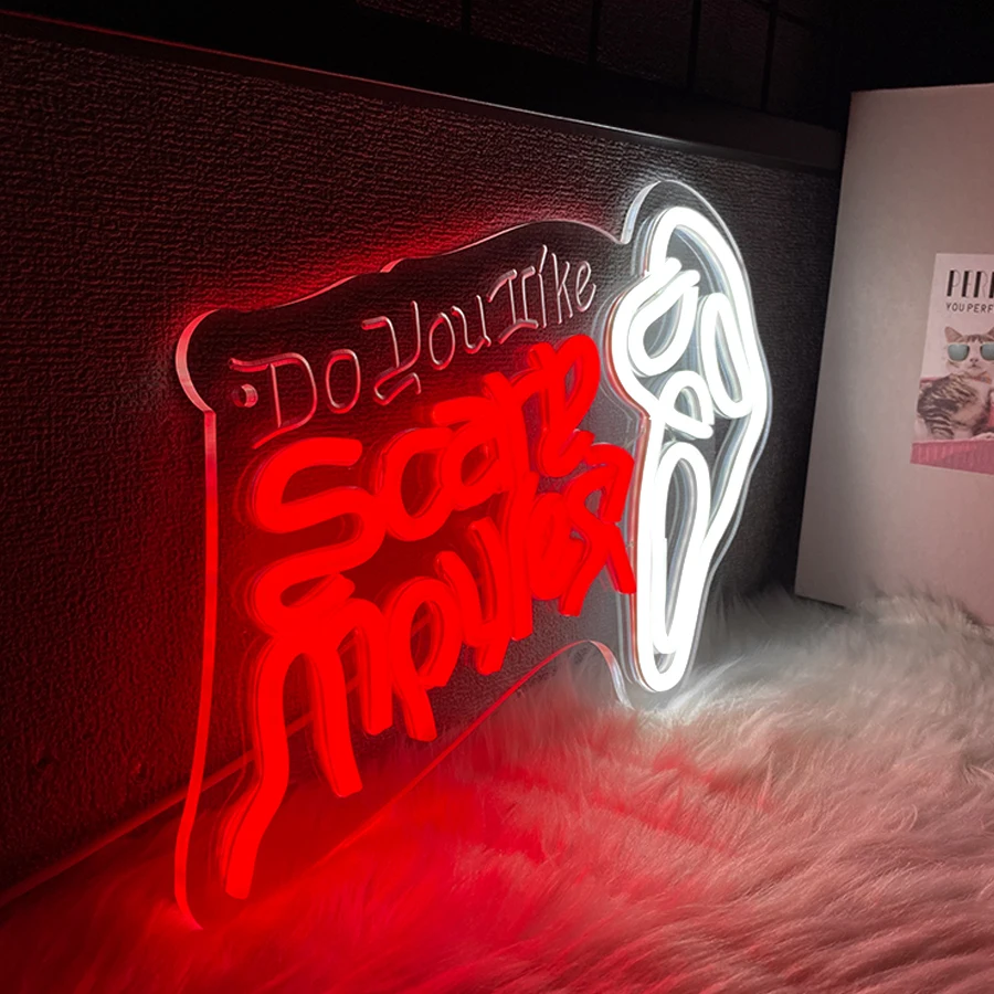 Neon-Schild „Do You Like Scary – Home Cinema Wall Lights Bewertung und Preis