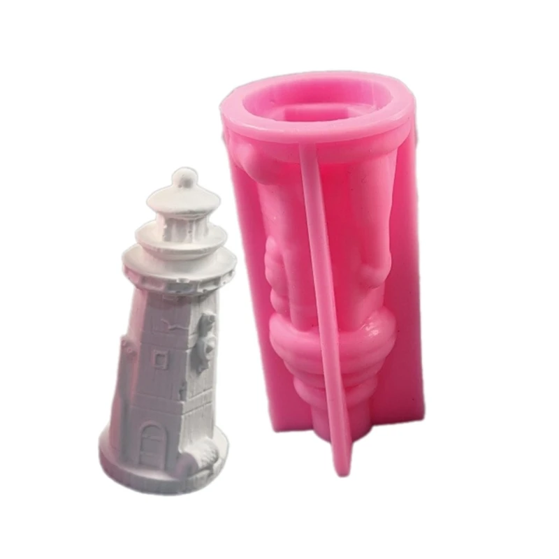 قوالب السيليكون النحت المنارة لتزيين الجص الحرفية من راتنجات الايبوكسي، قوالب السيليكون الجص للديكور المنزلي الجديد