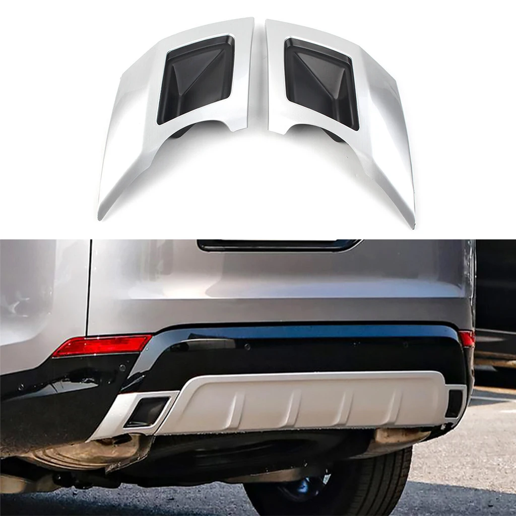 

1Pair Car Rear Bumper Tail Exhaust Cover Trim for Land Rover Discovery 5 2017 2018 2019 2020 2021 Auto accessories