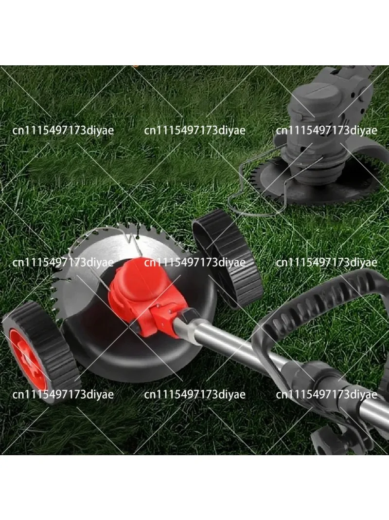 Foldable Cordless Electric Lawn Mower with Wheels, Rechargeable Li-ion Weed Eater for Household Garden Yard Care